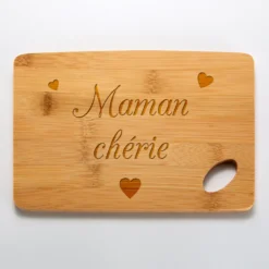 Hot HappyBulle Planche à découper personnalisée bambou gravé 20x15 cm - Nos petits imparfaits