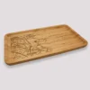 Outlet HappyBulle Plateau "Géo map" personnalisé bois gravé 35x20 cm
