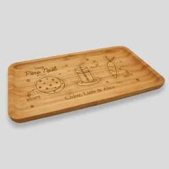 HappyBulle Plateau Noël personnalisé bois gravé 35x20 cm - édition spéciale 
