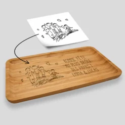 Discount HappyBulle Plateau personnalisé bois gravé 35x20 cm