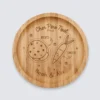 Best HappyBulle Plateau rond Noël personnalisé bois gravé 20x20 cm - édition spéciale "Goûter du Père Noël"