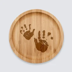 Discount HappyBulle Plateau rond personnalisé bois gravé 20x20 cm