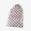 Hot HappyBulle Pochon damier violet coton bio 16x23cm - Avril