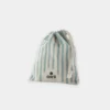 Best HappyBulle Pochon rayures bleu coton bio 12x15cm - Avril