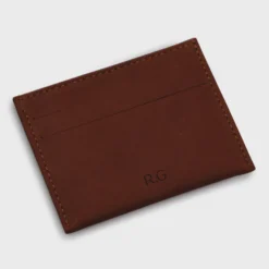 Clearance HappyBulle Porte-carte personnalisé cuir couleur 9,7x7,3cm Fauve