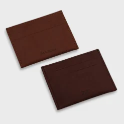 Clearance HappyBulle Porte-carte personnalisé cuir couleur 9,7x7,3cm Fauve