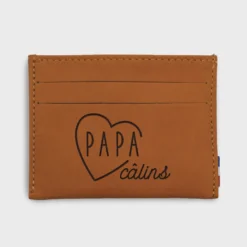 Discount HappyBulle Porte-carte personnalisé cuir couleur 9,7x7,3cm Caramel