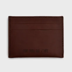 New HappyBulle Porte-carte personnalisé cuir couleur 9,7x7,3cm Cognac