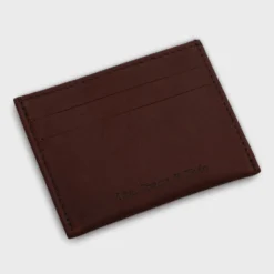 New HappyBulle Porte-carte personnalisé cuir couleur 9,7x7,3cm Cognac