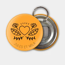Best HappyBulle Porte clés-décapsuleur personnalisé 56mm Marié
