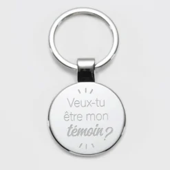 Hot HappyBulle Porte-clés EVG personnalisé gravé acier rond 37 mm