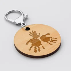 HappyBulle Porte-clés gravé bois médaille ronde 50 mm - Edition spéciale "Grand-Père Exceptionnel" Papy