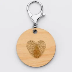 Hot HappyBulle Porte-clés personnalisé gravé bois médaille ronde 50 mm Mariée
