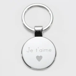 Online HappyBulle Porte-clés Marié personnalisé gravé acier rond 37 mm