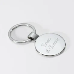 Online HappyBulle Porte-clés Marié personnalisé gravé acier rond 37 mm