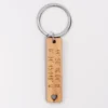 Best HappyBulle Porte-clés personnalisé "coordonnées géographiques" médaille gravée bois plaque 16x66 mm