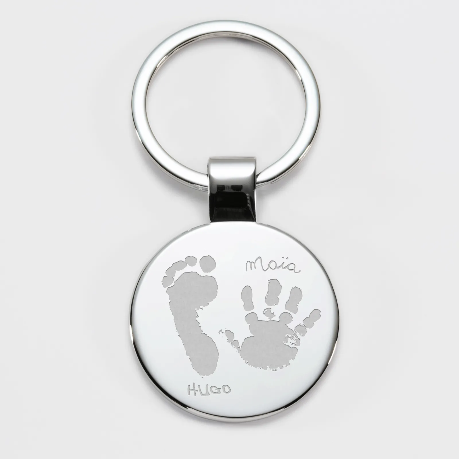 Sale HappyBulle Porte-clés personnalisé gravé acier rond 37 mm Ronde
