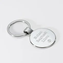 Sale HappyBulle Porte-clés personnalisé gravé acier rond 37 mm Ronde