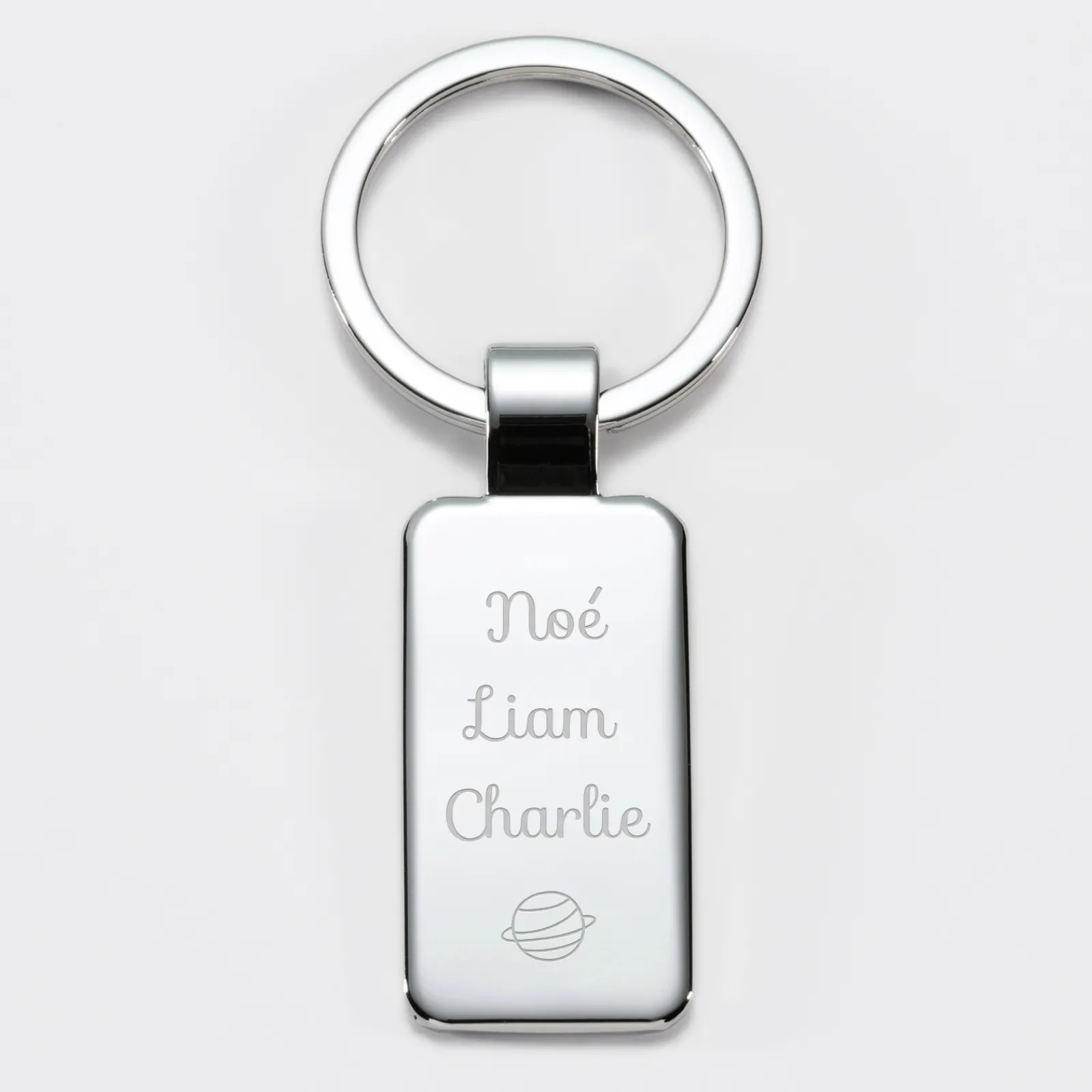 Sale HappyBulle Porte-clés personnalisé gravé acier 41x22 mm Rectangle