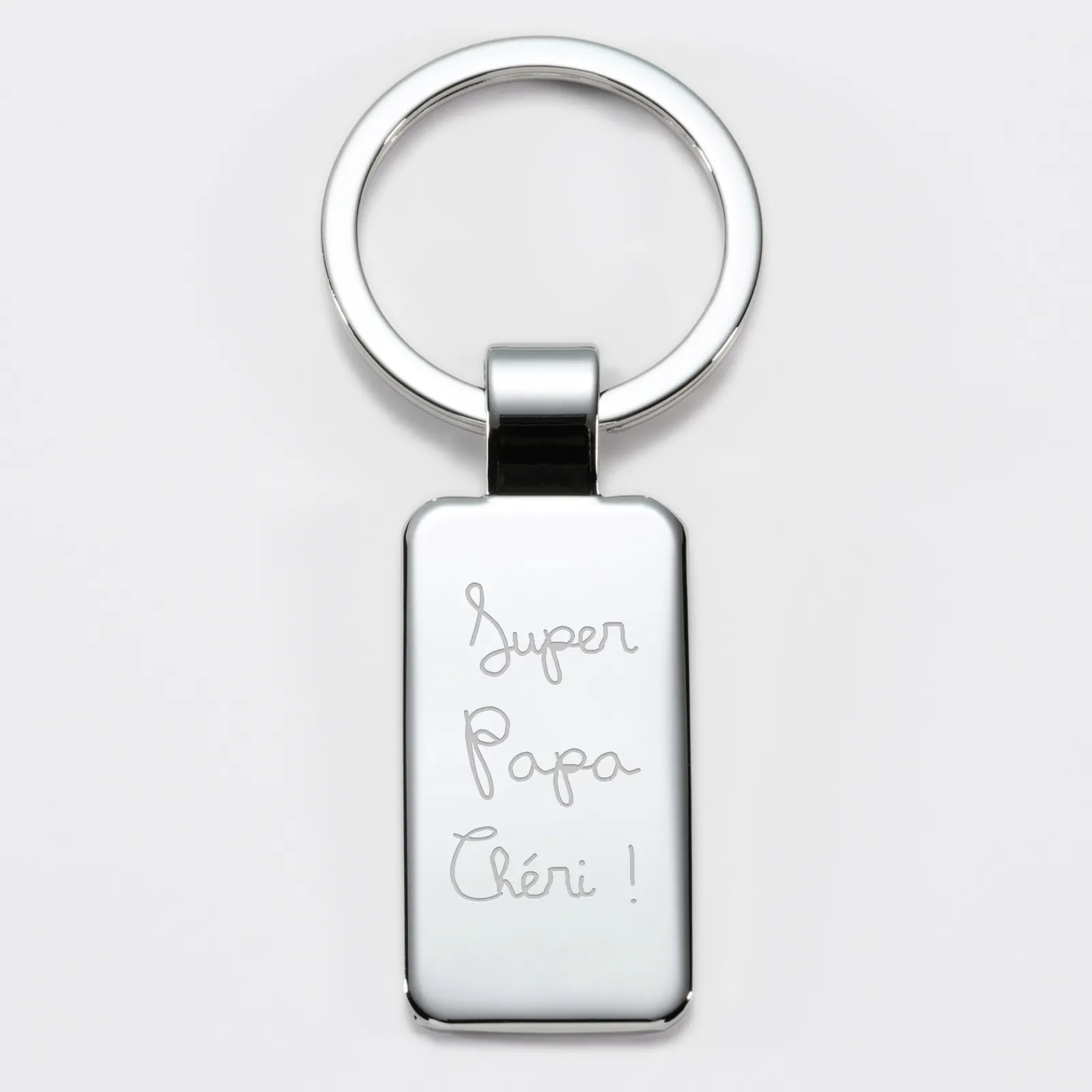 Sale HappyBulle Porte-clés personnalisé gravé acier 41x22 mm Rectangle