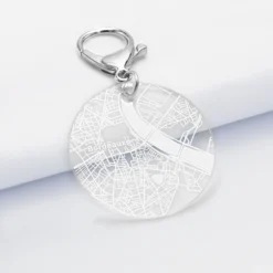 Discount HappyBulle Porte-clés personnalisé gravé médaille ronde 50 mm