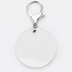 Outlet HappyBulle Porte-clés personnalisé gravé acrylique médaille ronde 50 mm 