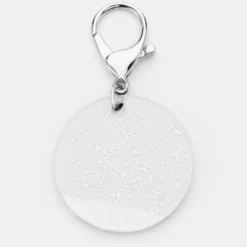 Outlet HappyBulle Porte-clés personnalisé gravé acrylique médaille ronde 50 mm 