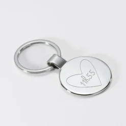 Hot HappyBulle Porte-clés personnalisé gravé acier rond 37 mm - x Mon petit Léon