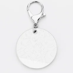 Sale HappyBulle Porte-clés personnalisé gravé acrylique médaille ronde 50 mm 