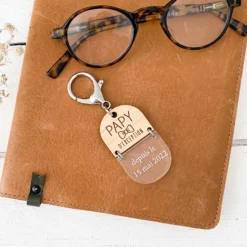 Hot HappyBulle Porte-clés personnalisé gravé bi-matière bois 55 mm - édition spéciale 