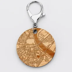 Discount HappyBulle Porte-clés personnalisé gravé médaille ronde 50 mm