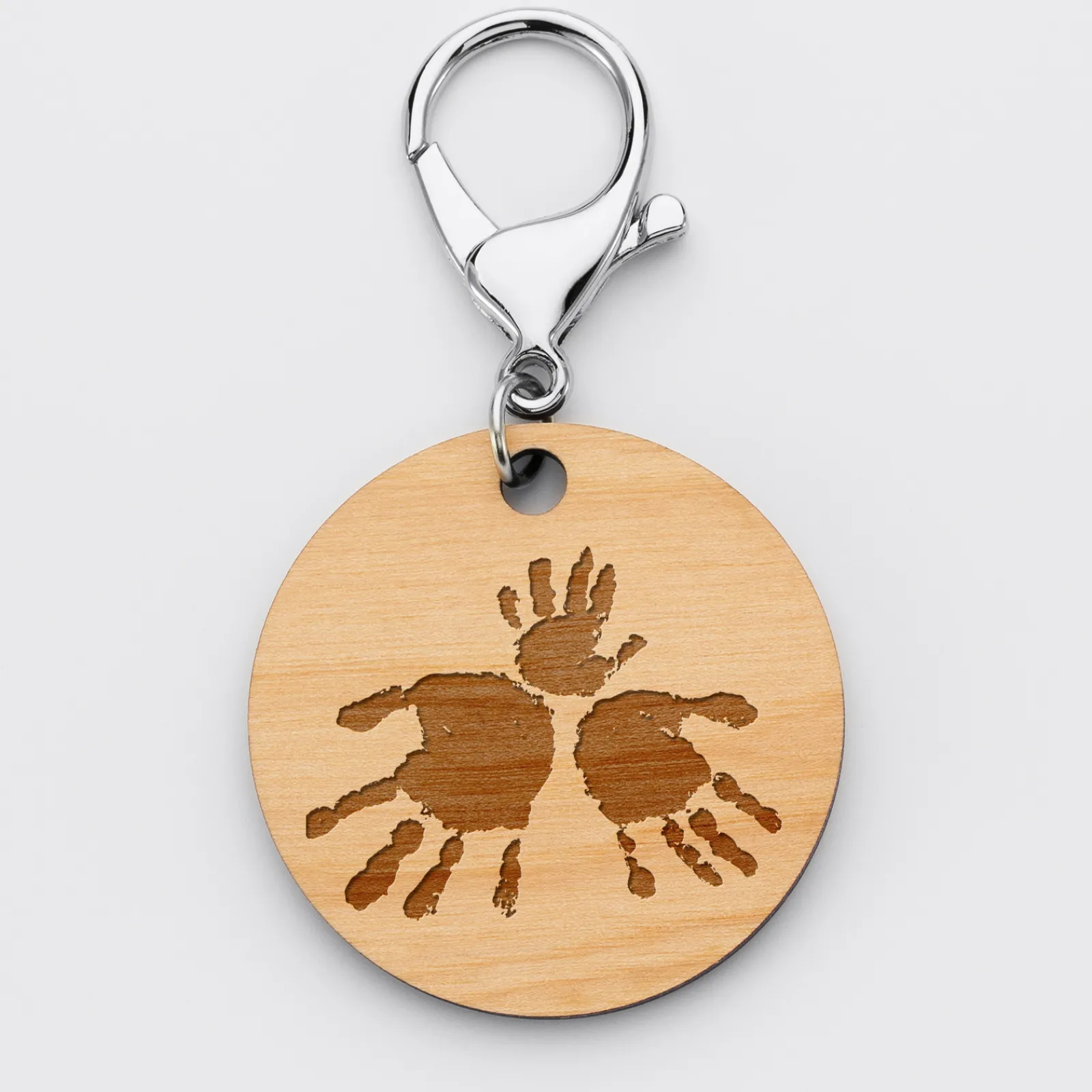 Clearance HappyBulle Porte-clés personnalisé gravé bois médaille 50 mm "Je t'aime depuis..." et coeur acrylique rouge