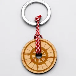 Outlet HappyBulle Porte-clés personnalisé gravé bois médaille ronde 40 mm - édition spéciale 