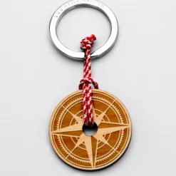 Outlet HappyBulle Porte-clés personnalisé gravé bois médaille ronde 40 mm - édition spéciale 