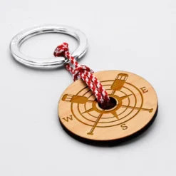 Outlet HappyBulle Porte-clés personnalisé gravé bois médaille ronde 40 mm - édition spéciale 