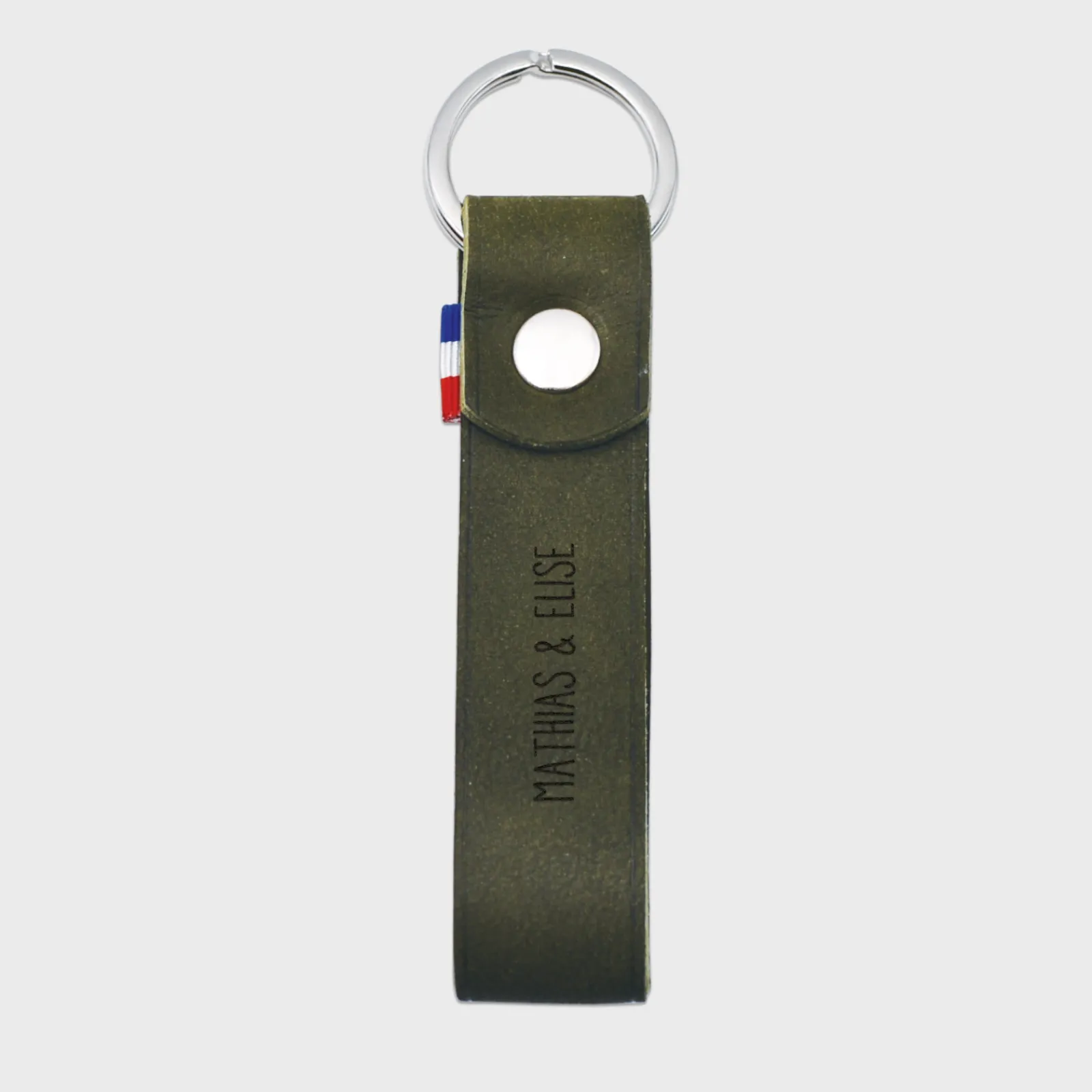 Online HappyBulle Porte-clés personnalisé gravé cuir lanière 25x100 mm
