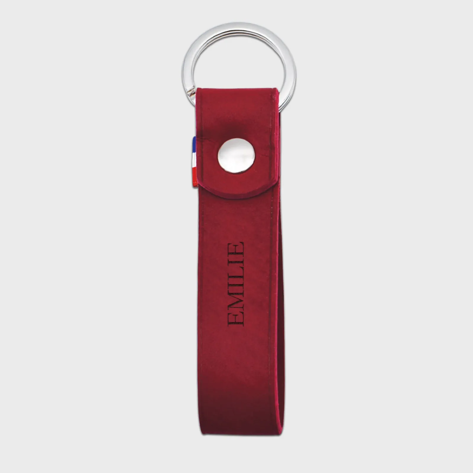 Online HappyBulle Porte-clés personnalisé gravé cuir lanière 25x100 mm