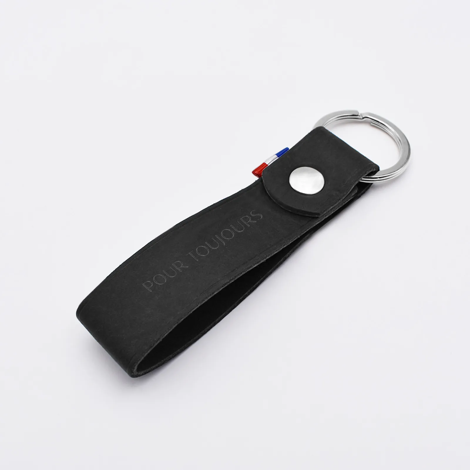 Online HappyBulle Porte-clés personnalisé gravé cuir lanière 25x100 mm