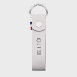 Online HappyBulle Porte-clés personnalisé gravé cuir lanière 25x100 mm