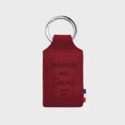 Discount HappyBulle Porte-clés personnalisé gravé cuir rectangle 40x62 mm