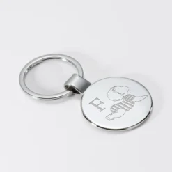 Online HappyBulle Porte-clés personnalisé initiale gravé acier rond 37 mm - x Marie Savart