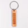 Online HappyBulle Porte-clés personnalisé "message codé" médaille gravée bois plaque 16x66 mm