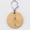 Discount HappyBulle Porte-clés personnalisé prénom gravé bois médaille ronde 50 mm - x Marie Savart