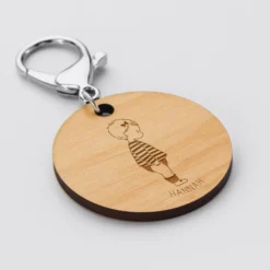 Discount HappyBulle Porte-clés personnalisé prénom gravé bois médaille ronde 50 mm - x Marie Savart