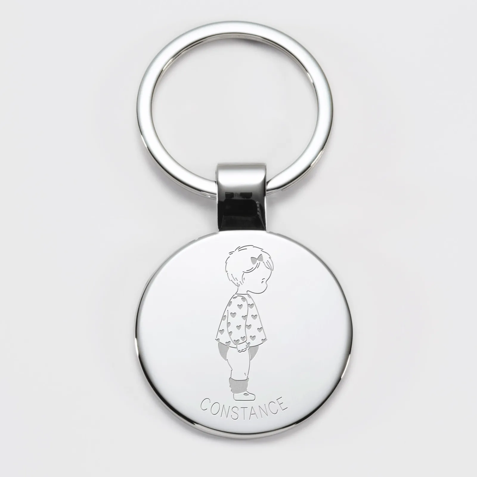 Online HappyBulle Porte-clés personnalisé prénom gravé acier rond 37 mm - x Marie Savart
