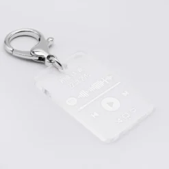 Sale HappyBulle Porte clés Spotify personnalisé gravé rectangle 55x35 mm Acrylique