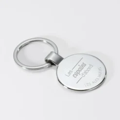 Online HappyBulle Porte-clés témoin homme personnalisé gravé acier rond 37 mm