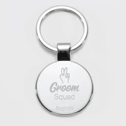 Online HappyBulle Porte-clés témoin homme personnalisé gravé acier rond 37 mm