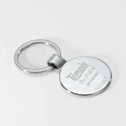 Online HappyBulle Porte-clés témoin homme personnalisé gravé acier rond 37 mm