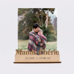 Discount HappyBulle Porte-photo personnalisé bois gravé chérie Mamie